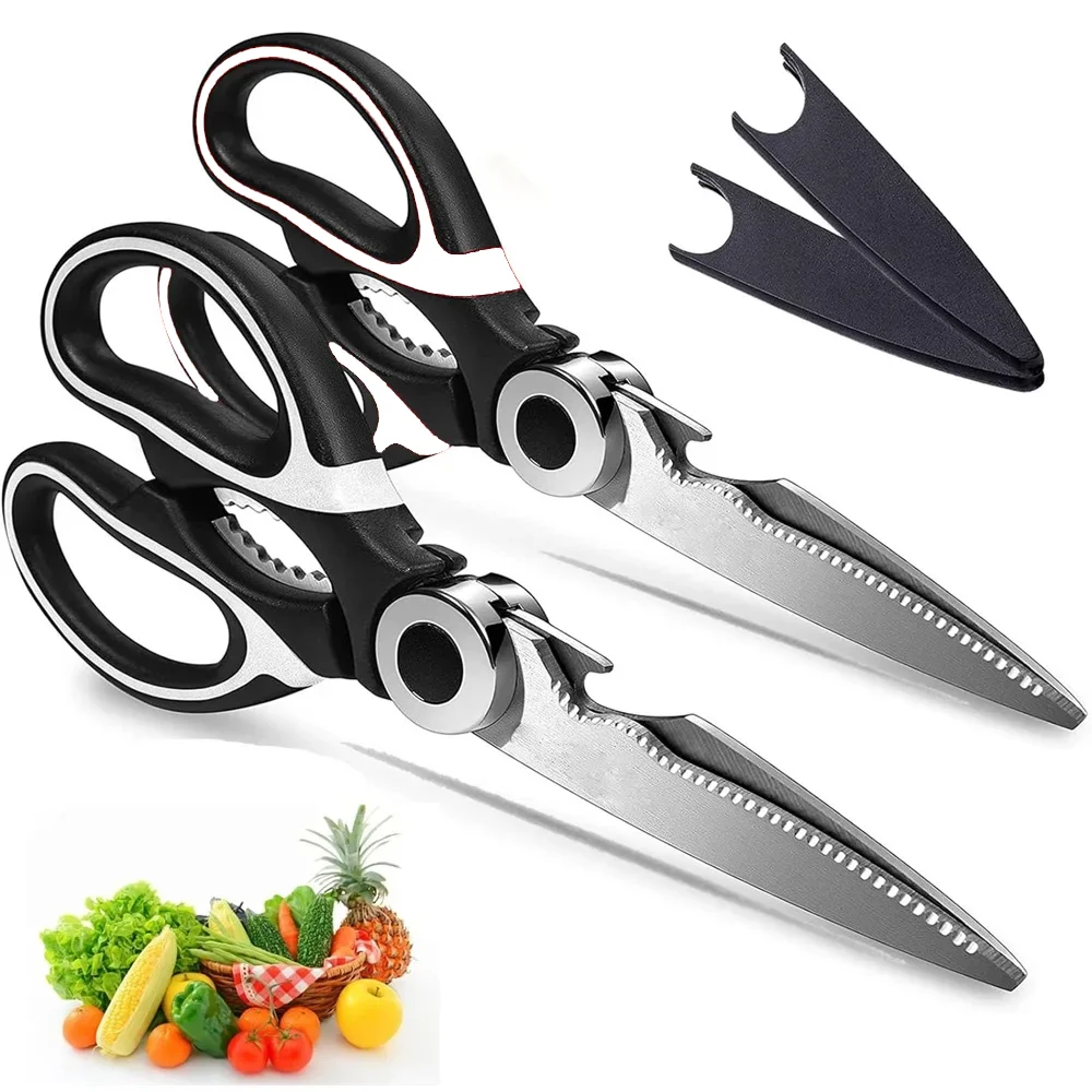 Professional stainless steel kitchen scissors multi-functional chicken bone scissors, fish-killing scissors, kitchen accessories