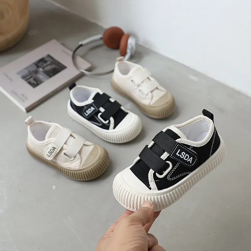 

Spring Boys Girl's Casual Shoes Hook-loop Daily Chic Kid's Flat Shoe Solid Colors Anti-slip Comfy Versatile Children Shoes 4-6Y