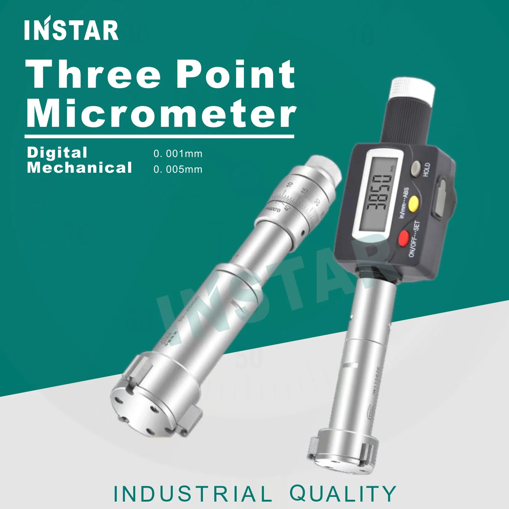 Shan 3 Point Internal Micrometer Digital 6-10mm x 0.001mm Industrial Quality 8-10mm 30-40mm 40-50mm Mechanical 0.005mm