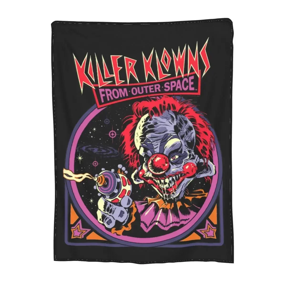 

Killer Klowns from Outer Space Throw Blanket Lightweight Fleece Home Decor for Bedroom Comfort