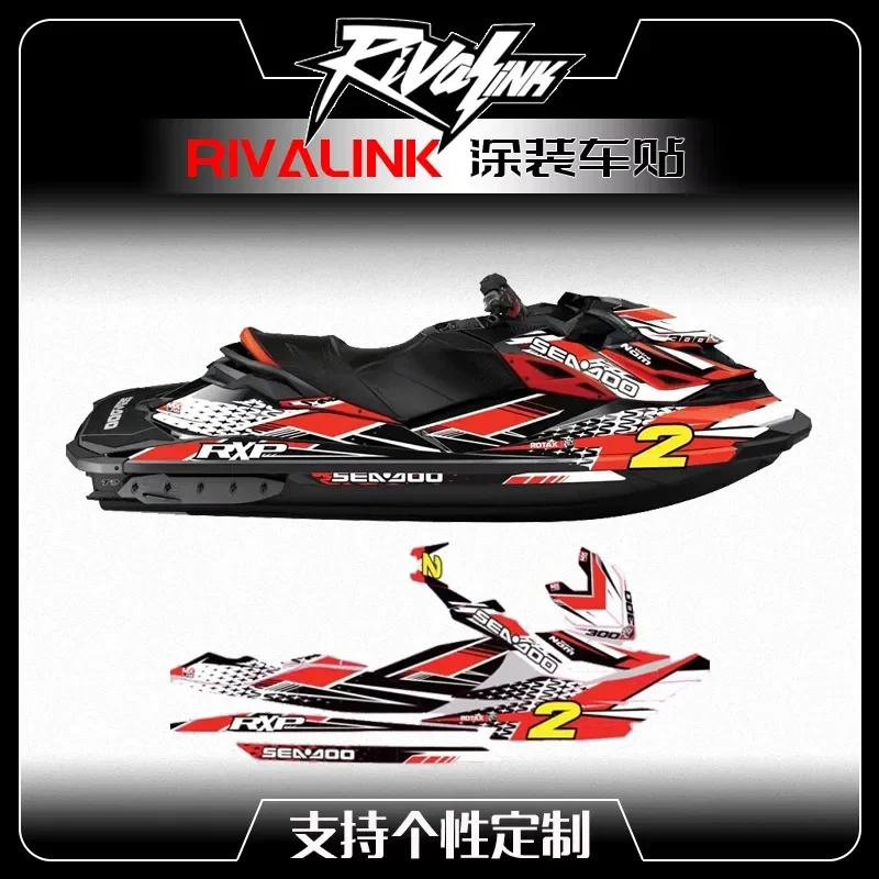 RXP300 Custom Full Body Graphics Decal Kit for Sea-Doo RXP-X 300 Jet Ski, Waterproof UV Resistant Vinyl Wrap Stickers