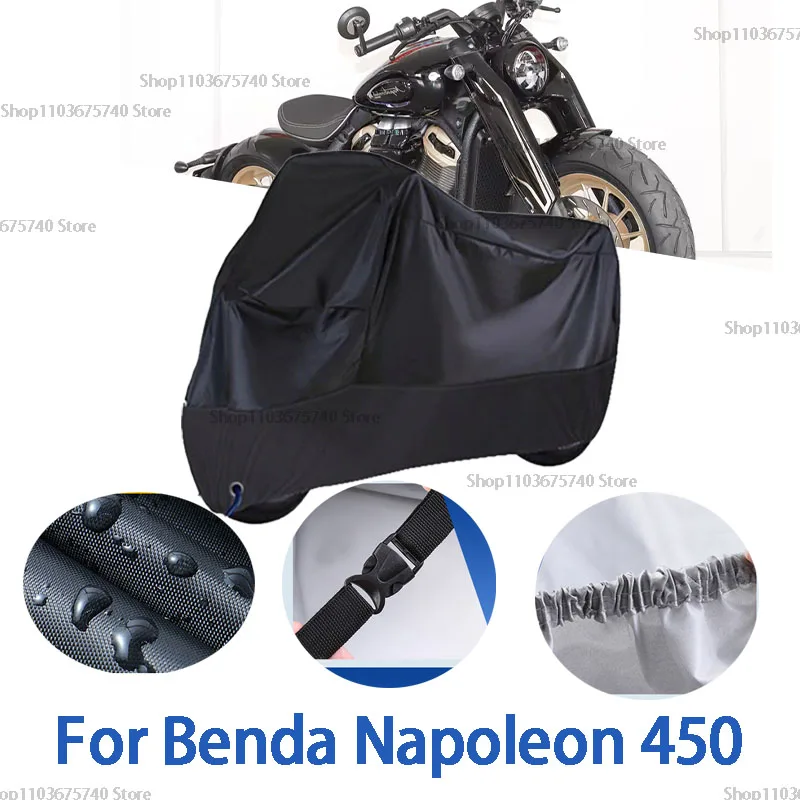 Capas completas para motocicleta, para benda napoleão 450, carro ao ar livre, proteção solar, poeira, sem orelha, engrossado, acessórios de pano oxford