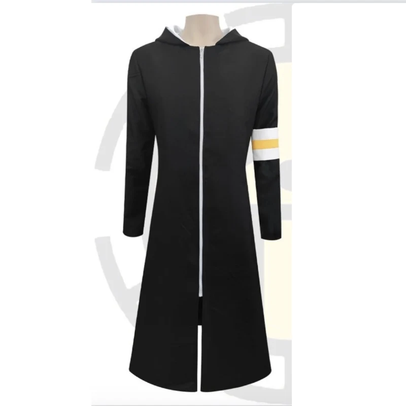 New Trend Fashion Costume Japanese Anime Figue Round Collar Long Sleeves Hooded Jacket Armbands Suit for Men Cosplay Costumes