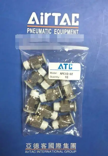 

10pcs/1Bag New AirTAC APC10-02 APC1002 Fittings