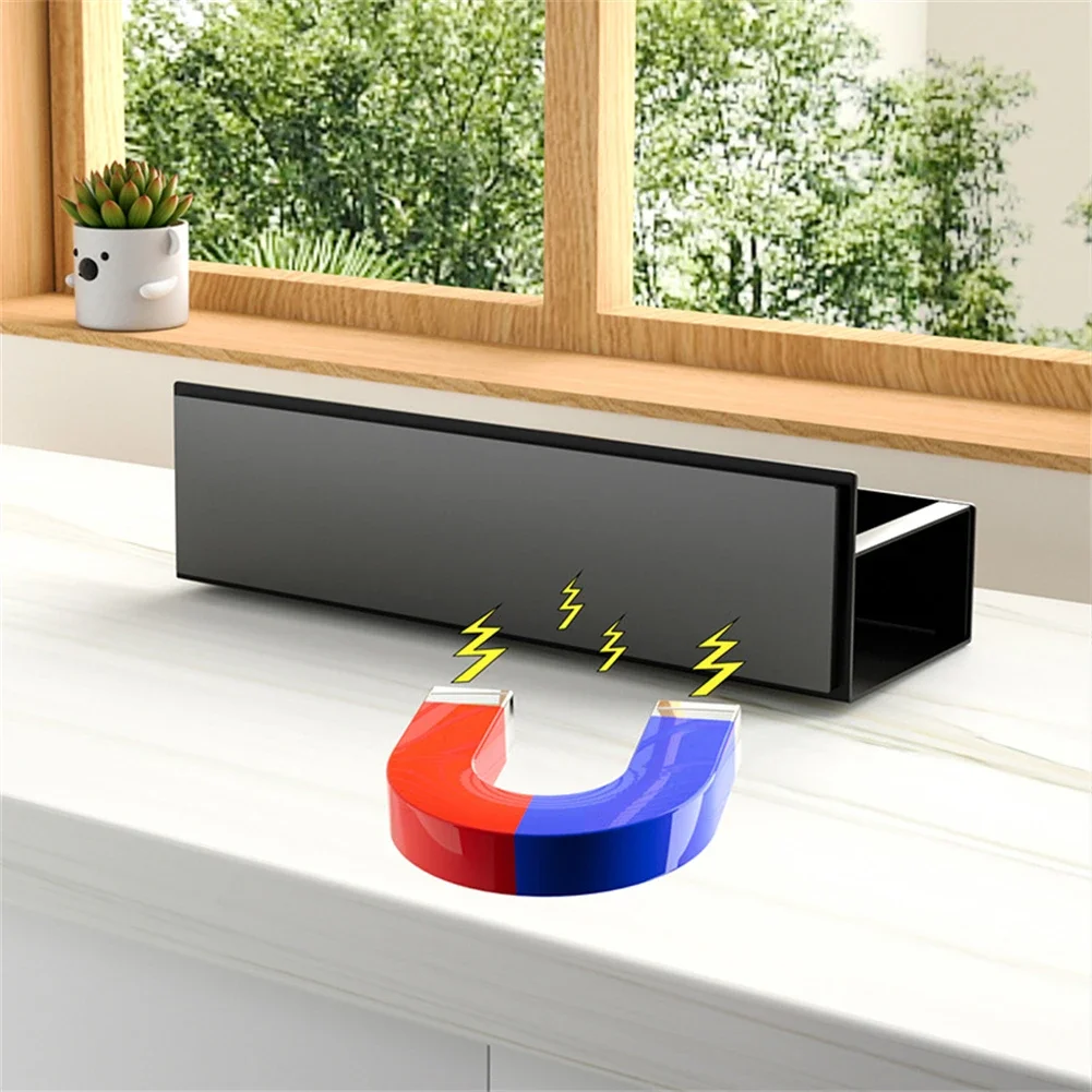 Brightness Moveable Magnetic Spice Rack Magnetic Refrigerator Shelf Wide Compatibility Specifications Stable And Non Slip Use