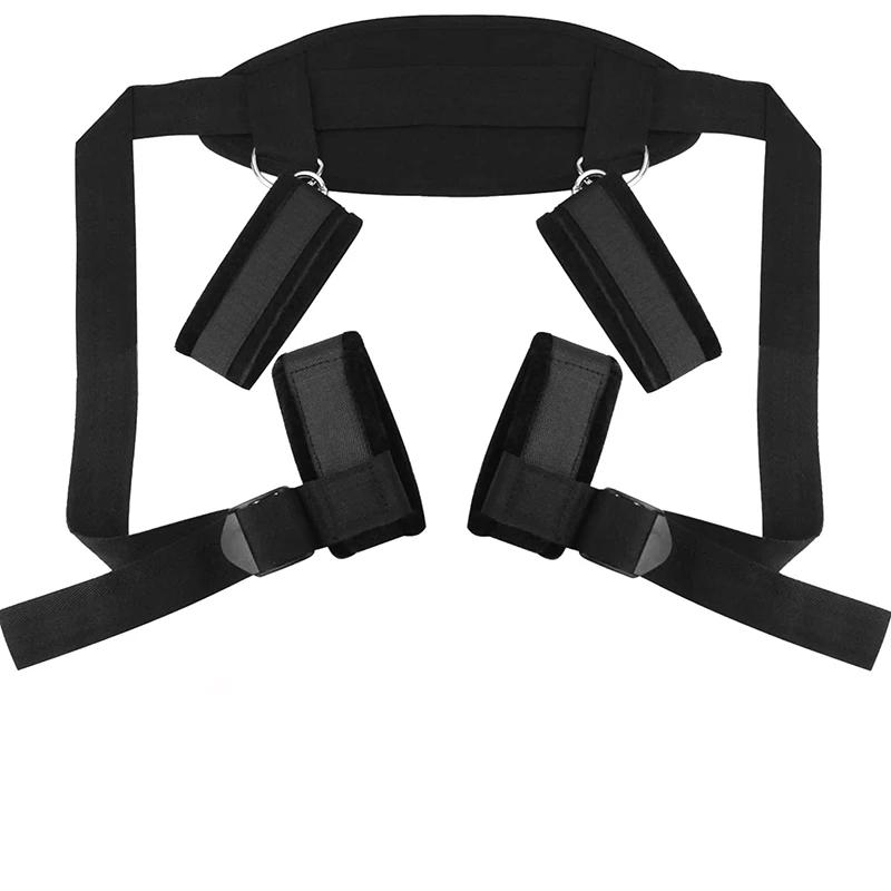 

BDSM Restrain Bondage Set Padded Wrist Thigh Cuffs, Wrist Leg Restraint Hand & Ankle Cuffs Bed Sex Bondage Restraints Set