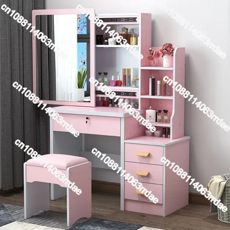 

4 Drawers Vanity Dresser with Mirror Dressing Table Bedroom Furniture China Supplier Hot Sale Cheap