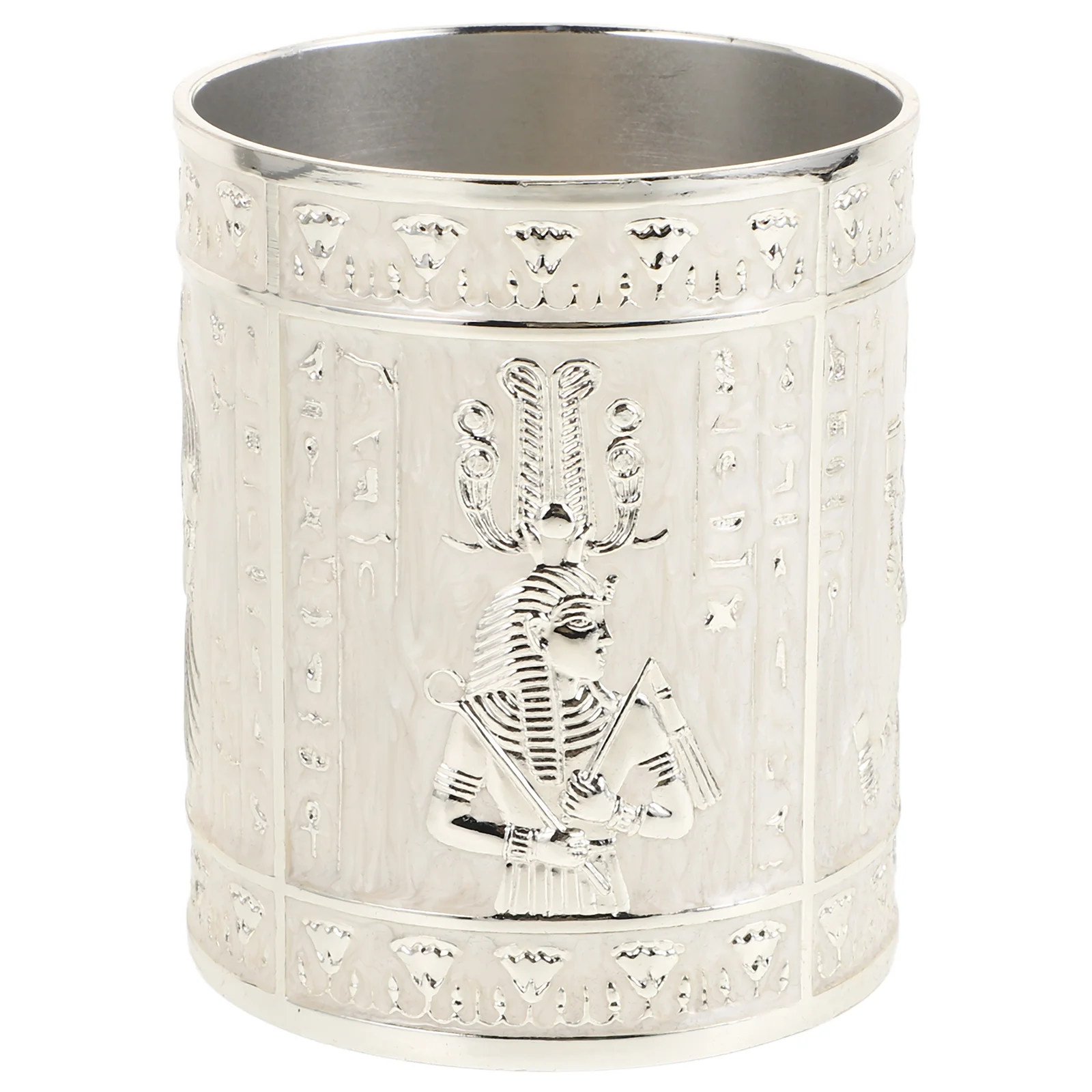 

Egyptian Idol Pencil Holder Study Room Stationery Container Storage Box Organizers Zinc Alloy Artistic