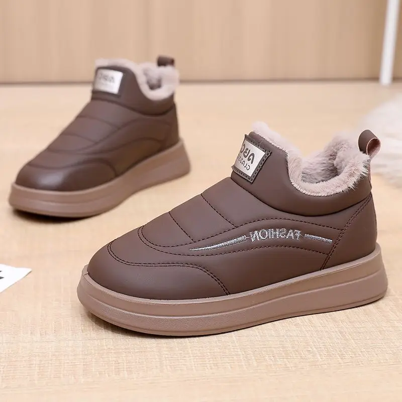 

Women's Winter Snow Boots Fleece Lined Thick Warm Casual Cotton Boots Ladies Shoes Antifreeze Comfortable Mom Furry Booties