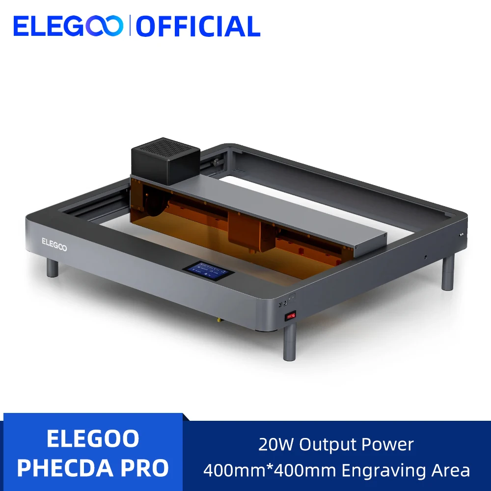 ELEGOO PHECDA Laser Engraver & Cutter with 20W Output Power 400mm*400mm Engraving Area High Precision Laser Engraving Machine