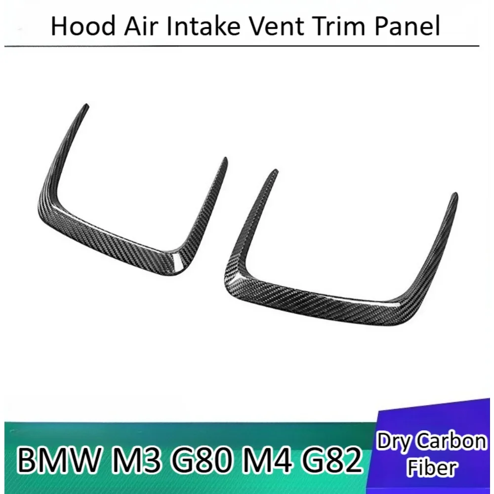 

Real Dry Carbon Fiber Hood Air Intake Vent Trim Panel For BMW M3 G80 M4 G82 Large Car Exterior Styling Accessories Kit Set Panel
