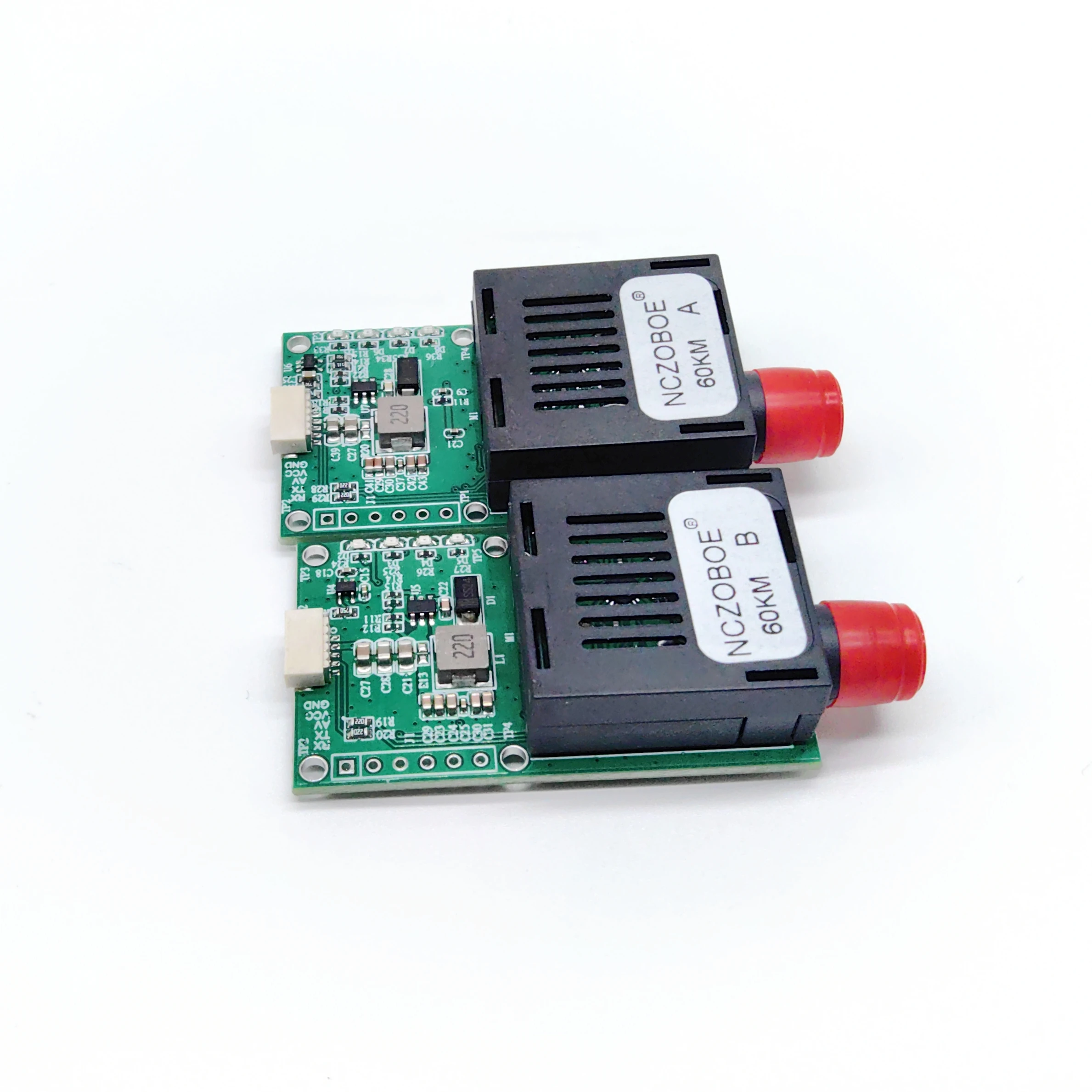 NCZOBOE وحدة الإرسال والاستقبال الضوئية FC RX/TX/AV/VCC/GND واجهة TTL إلى معدات محطة وحدة الألياف الضوئية