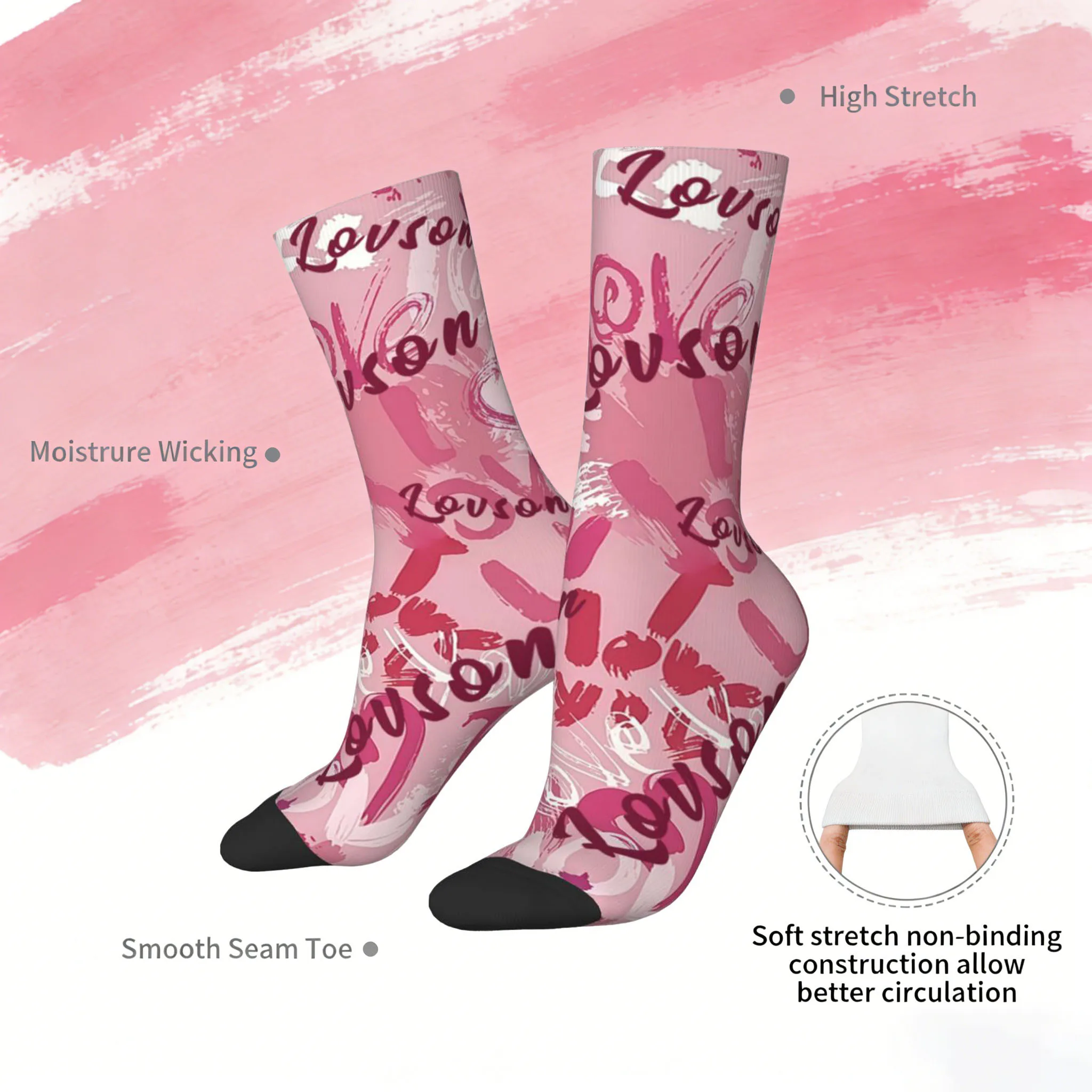 جوارب نصية مخصصة للجنسين جوارب مخصصة نمط شخصي الجوارب نص مضحك الجوارب المخصصة كالهدايا #4