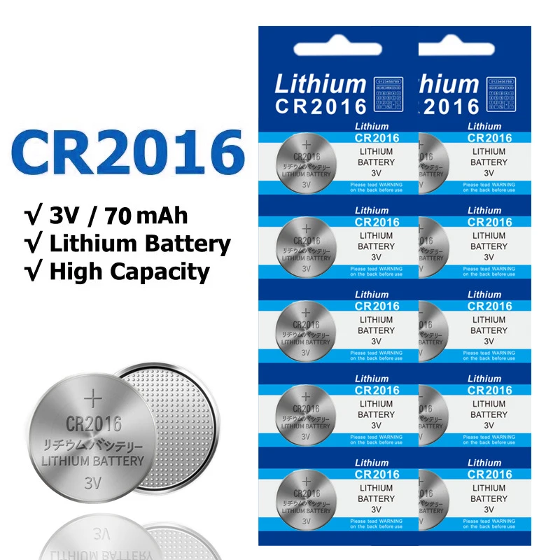 5-50pcs CR2016 Button Batteries CR2016 BR2016 DL2016 LM2016 Cell Coin Lithium Battery 3V CR 2016 For Watch Electronic