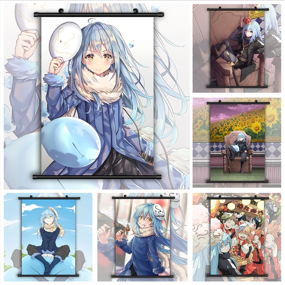 Manga Canvas Painting Poster Print That Time I Got Reincarnated As A Slime Rimuru Tempest Anime Home Decor Picture Bedroom Decor