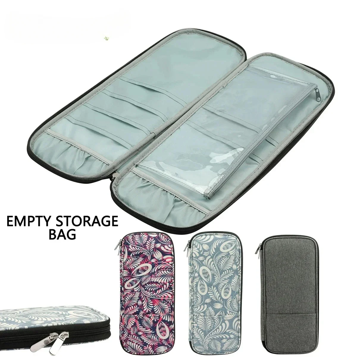 

Empty Knitting Needles Storage Bag Knitting Kit Case Organizer Bag for Crochet Hooks Sewing Accessories Kit Storage Bag