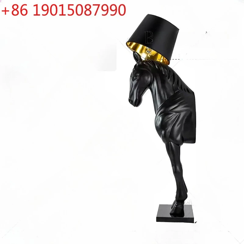 

Creative Half-Length Horse Sculpture Villa Hotel Lobby Entrance Nordic Decoration Crafts Floor Ornaments