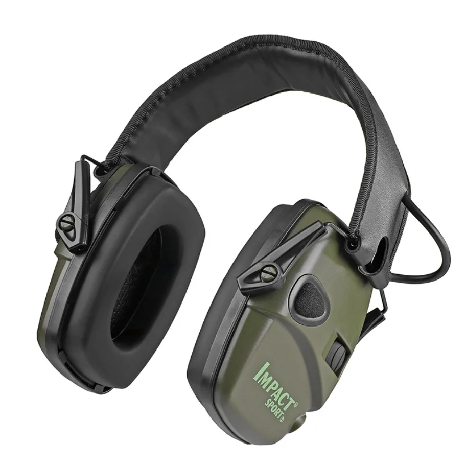 Foldable Reusable Tactical Electronic Hearing Protection Noise-Canceling 27dB Push-In Plastic Headband Type Shooting Hunting