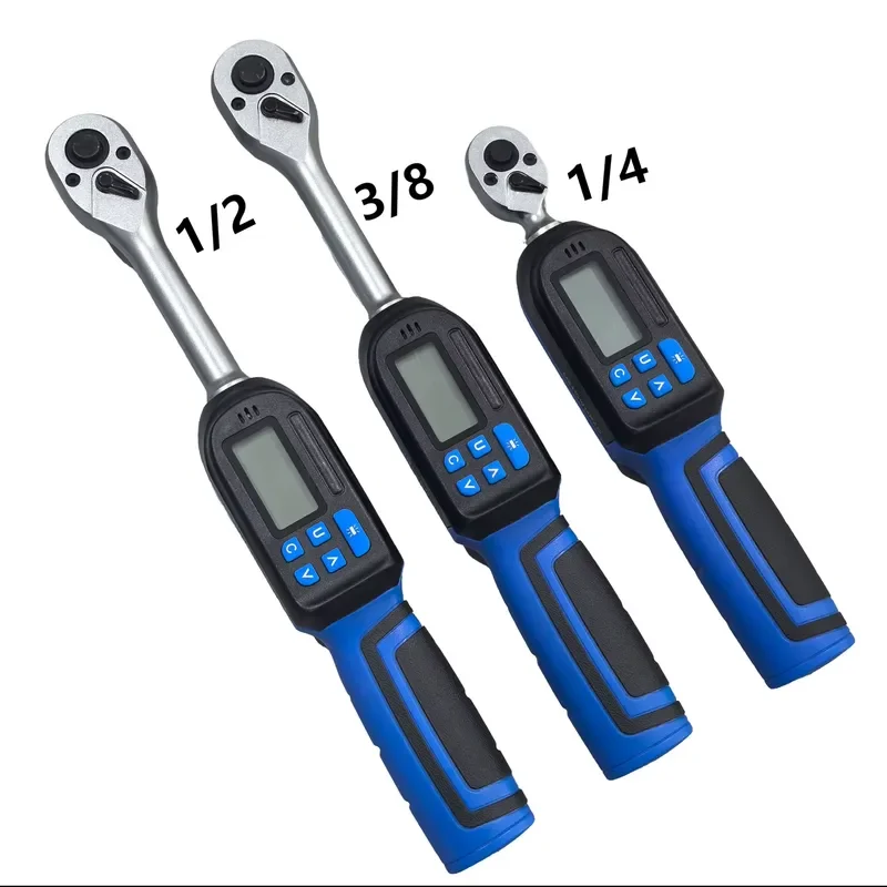Digital Torque Wrench 1/4 3/8 1/2 Inch Drive LCD Display Adjustable Automotive Industrial Tool with Memory Function for Car