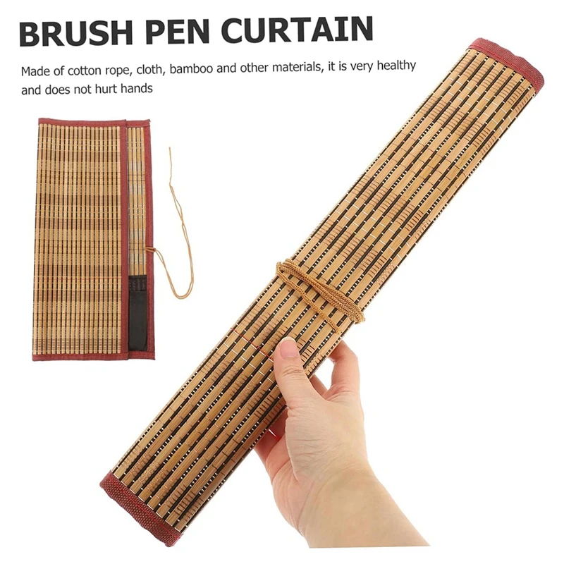 Roll Brush Pen Curtain Bamboo Pen Roll Storage Pen Bag Calligraphy And Painting Protection Collection Brush Pocket