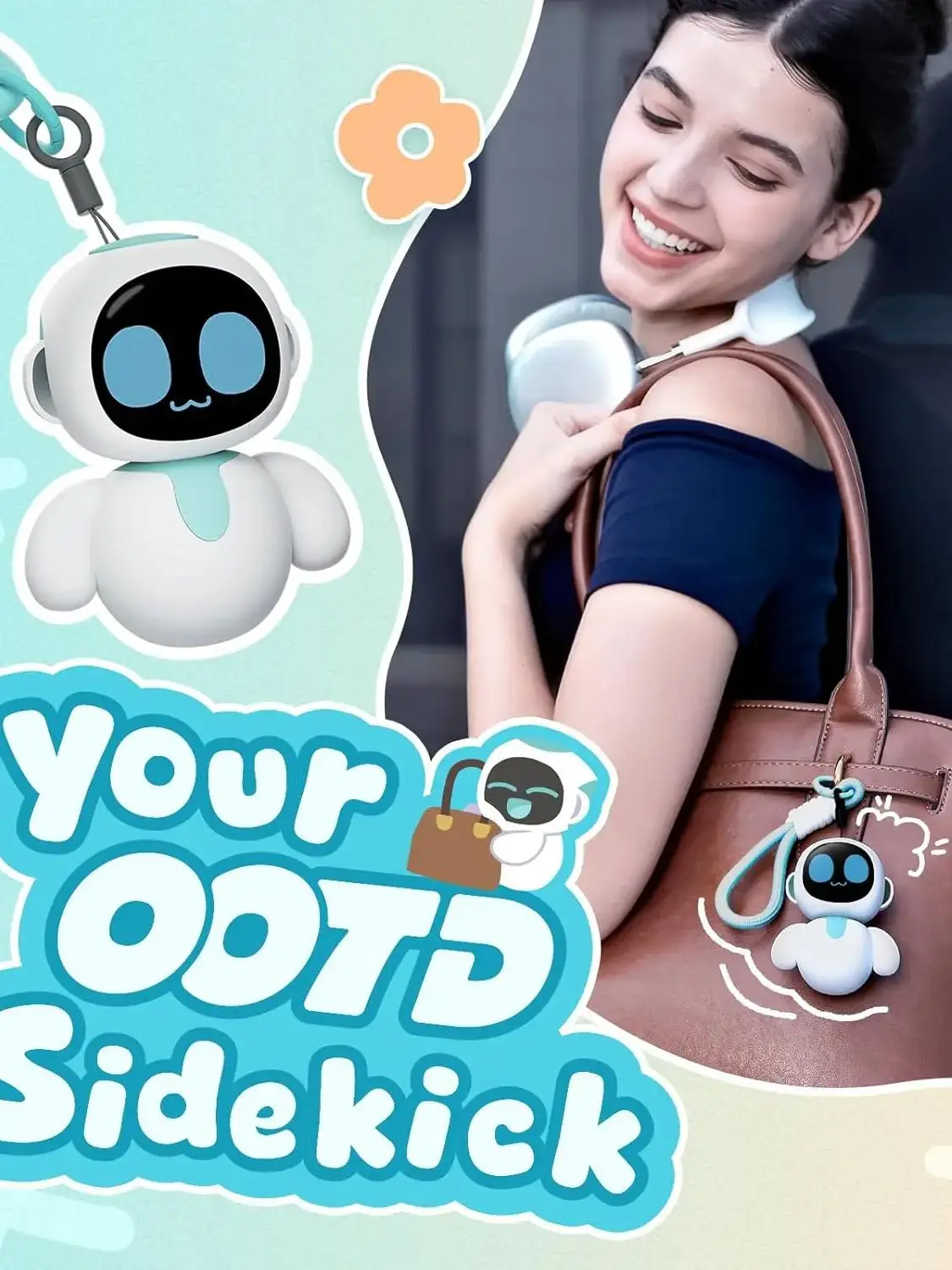 مجموعة ENERGIZE LAB Eiliko Lover Robot المحمولة مع AI، ألعاب قلادة إلكترونية ممتعة، هدايا للأزواج وأفضل الأصدقاء