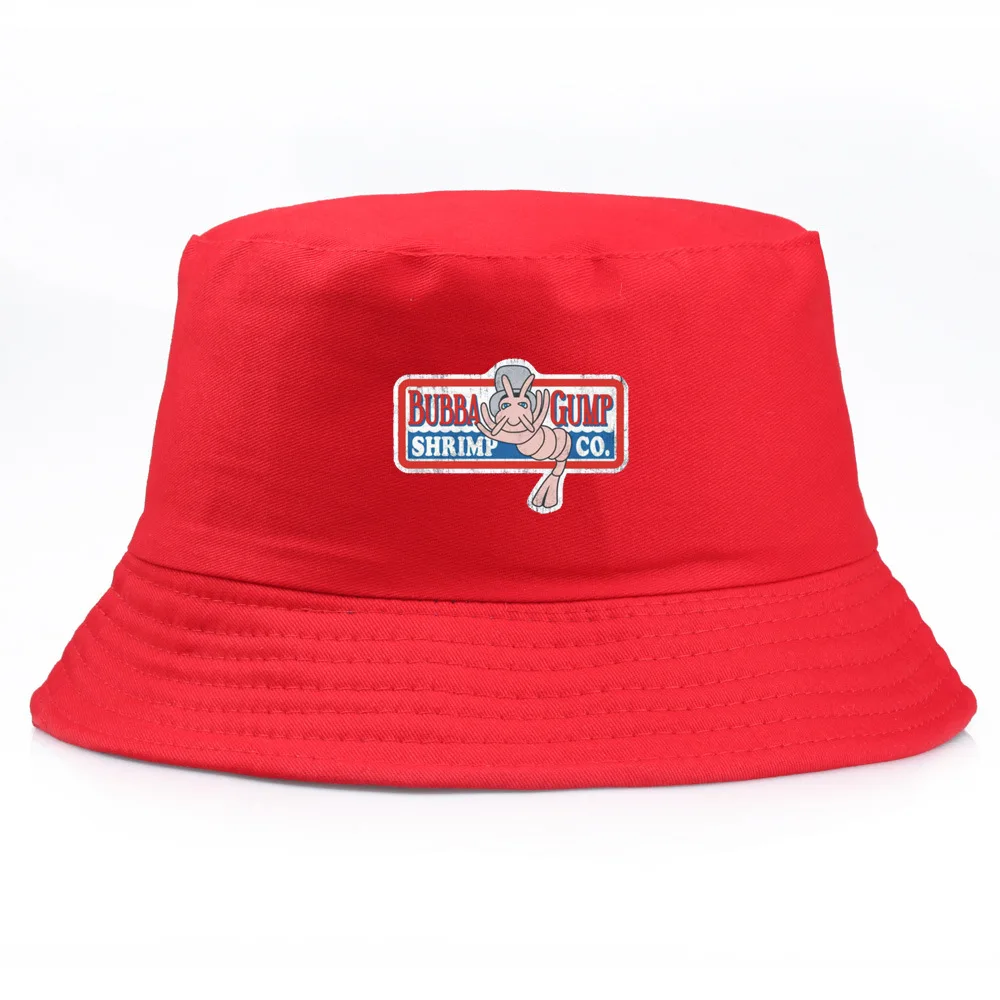 Trend Retro 1994 Bubba Gump Shrimp CO. Bucket Hat Panama Cap Forrest Gump Cosplay Print Hip pop Caps Men and Women Sun Visor Hat