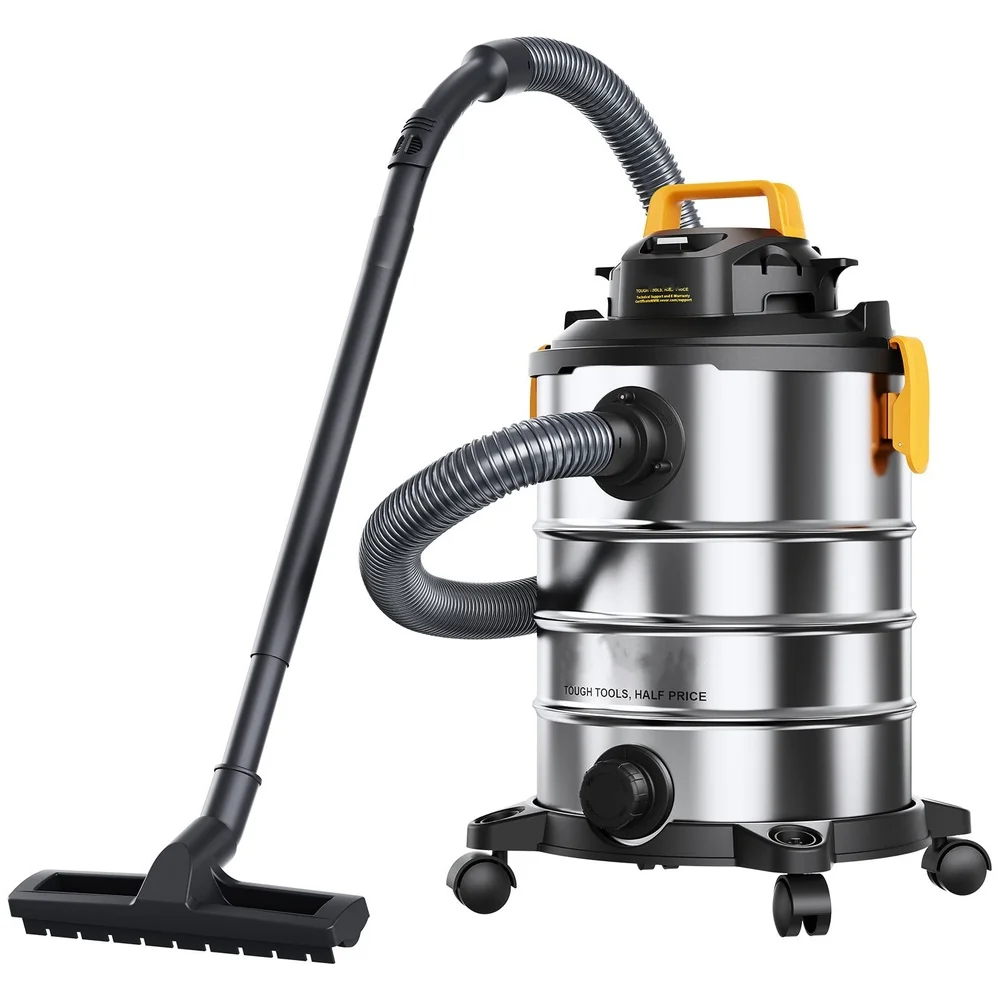 Stainless Steel 8 Gallon Wet Dry Vacuum Cleaner 6 Peak HP Portable with Blowing Function Attachments Multi-Surface Cleaning