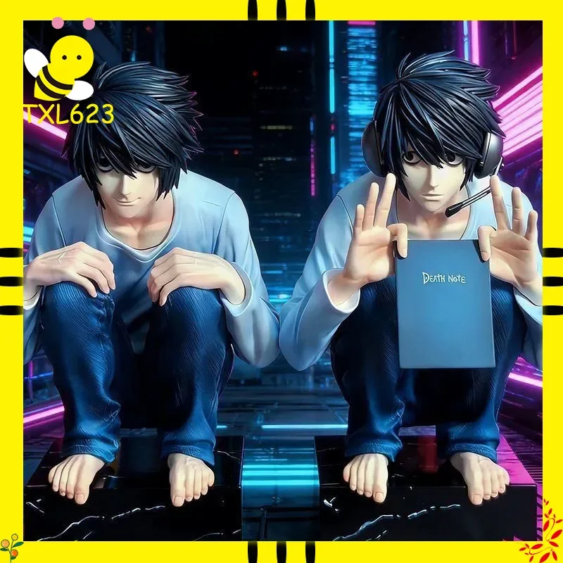 

Аниме-фигурка L.Lawliet из «Тетради смерти», 15 см, с двумя головами, коллекционная модель-статуэтка, настольное украшение, сувенир для фанатов