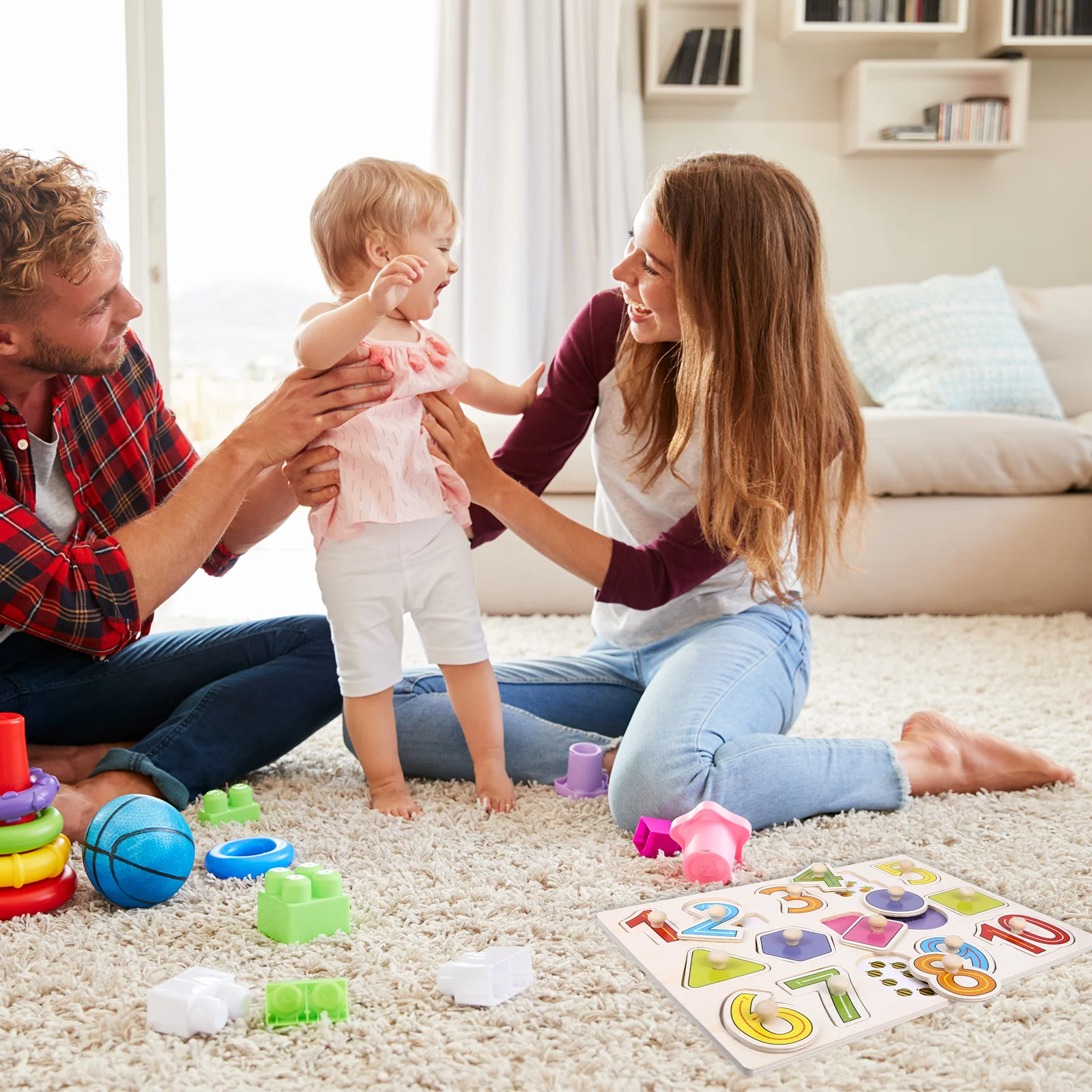 1 Juego de rompecabezas de madera para niños, rompecabezas educativo, juguete de Color brillante, ligero, divertido, aprendizaje, juego de rompecabezas de madera para chico