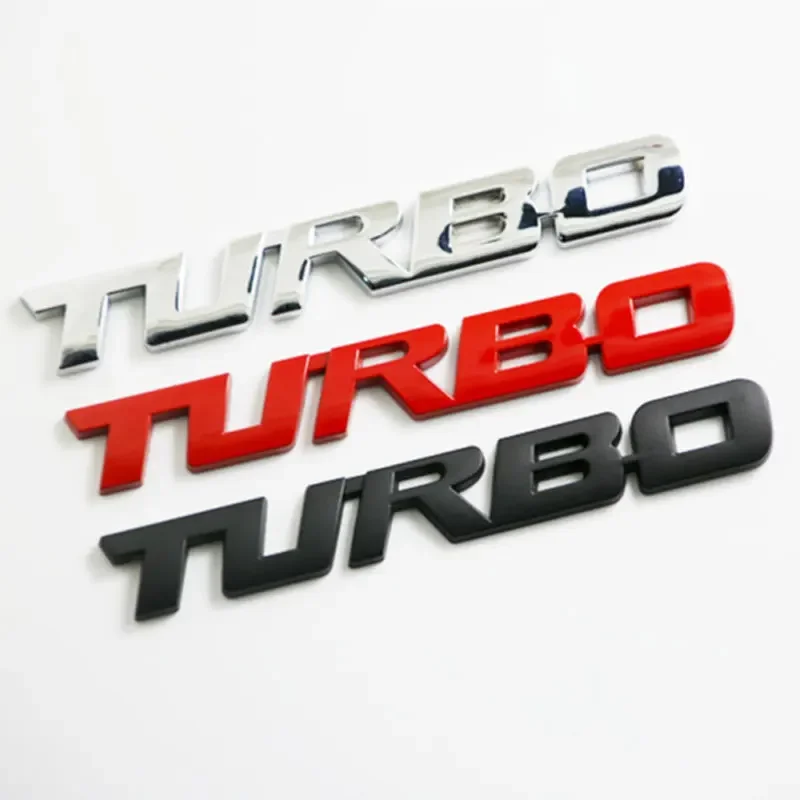 Car TURBO universal labeling tail box logo 3D three-dimensional refit accessories sports trunk sticker Original letter decals