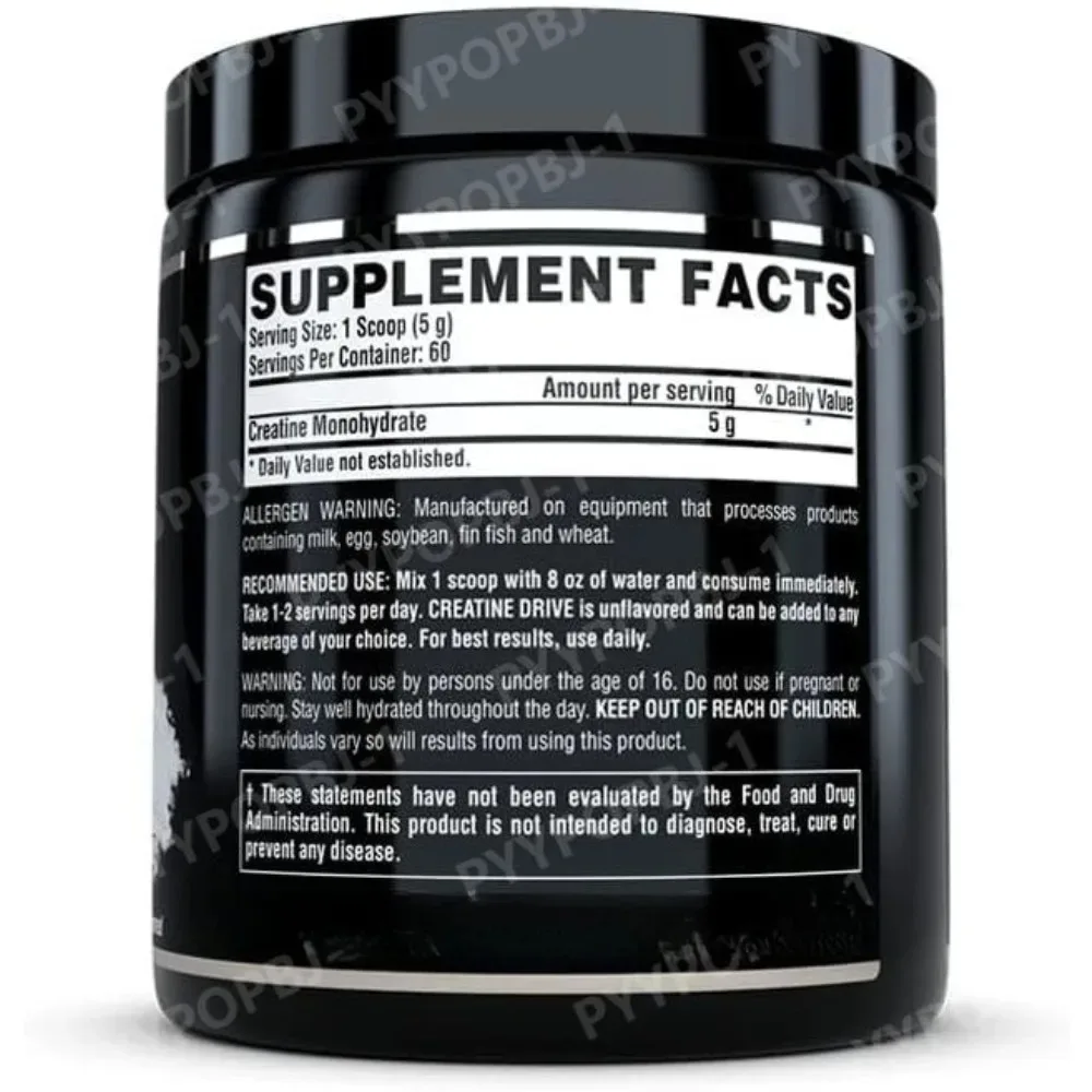 Micronized Creatine Monohydrate Powder 300g 60 Servings Unflavored Gluten Free Daily Wellness Supplement for Men Women