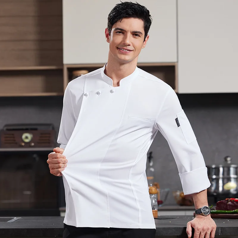 

Рабочая одежда для поваров на осень-зиму для ресторанов, кухонь и столовых с вышитым логотипом, униформа для стейкхаусов и кондитерских