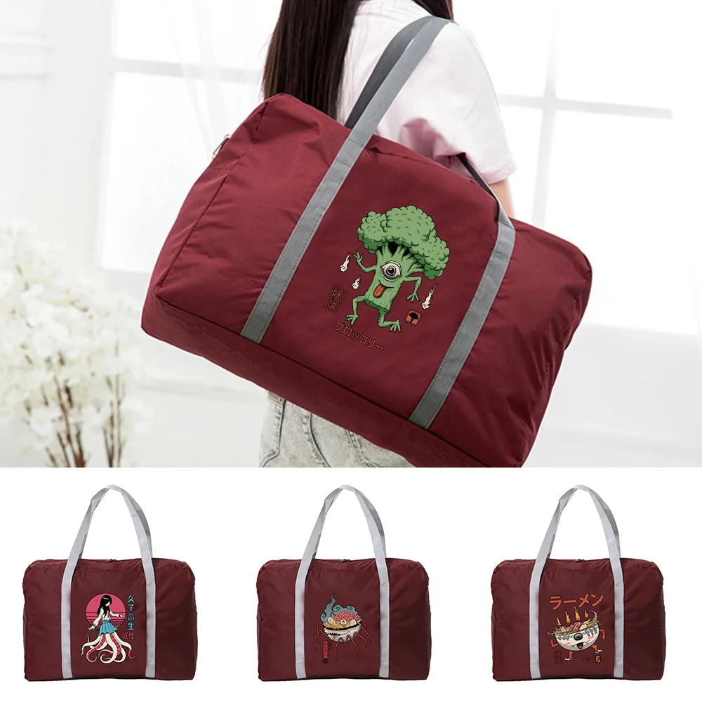 

Cute Monster Pattern Printing Large-capacity Portable Travel Bag Unisex Travel Accessories Foldable Portable Storage Bag