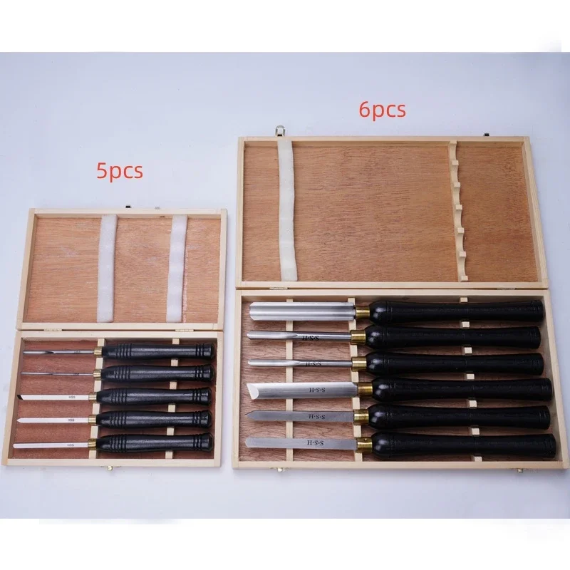 

5 шт./компл. набор долот для токарного станка из быстрорежущей стали, набор токарных инструментов для деревообработки, полукруглый нож из быстрорежущей стали HSS, ручной токарный инструмент для дерева