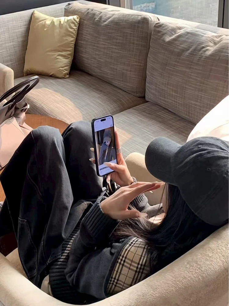 Ay Capuchon Rits Gebreid Open Vest Dames Herfst Winter Luie High-End Trui Jaet Innerlijke Slijtage Top Quali Faion