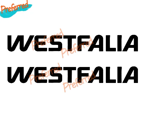 

2x Westfalia VINYL STICKER DECAL VANAGON BAY WESTY CAMPER BUS