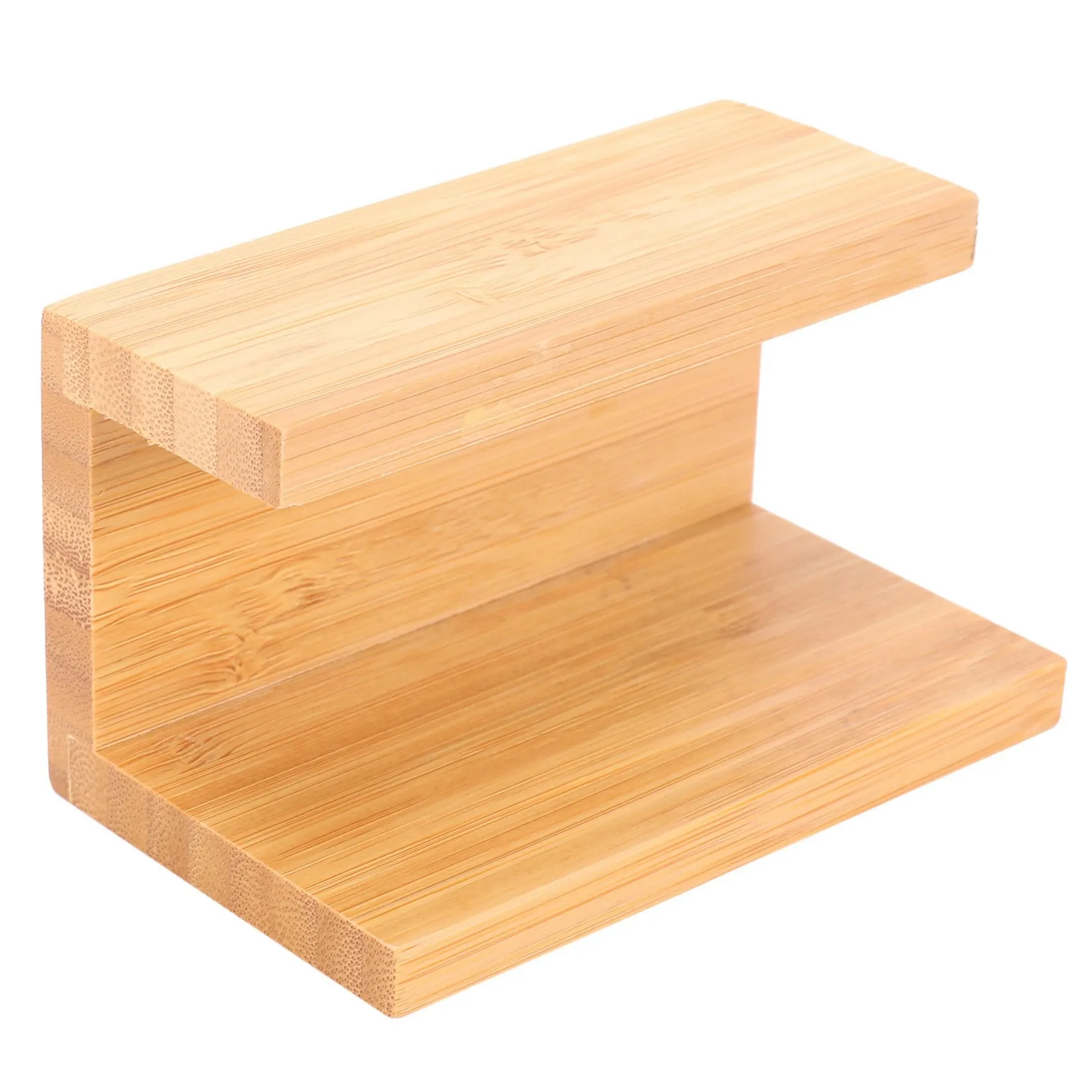 

4X Bamboo Wood Desktop Business Card Holder For Desk Sturdy Business Card Display Stand For Office For Men Women