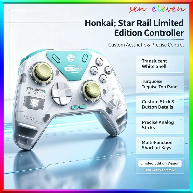 Honkai: Star Rail Firefly Force Feedback Elite Wireless Game Controller, miHoYo Official Gamepad Gift Box for PC Mobile
