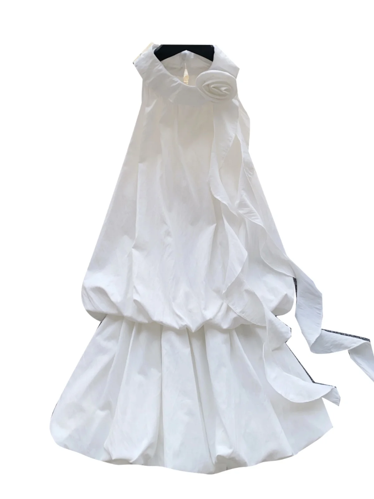 Date Night Gonna floreale ter Ne ort Abito da donna con vita Sa Cinching Bianco A-Line Dr Coreano Sle Pendolarismo