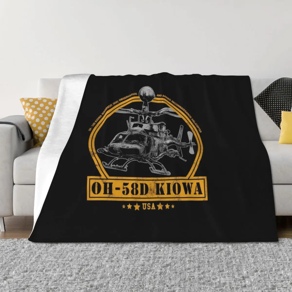 

OH-58D Kiowa Warrior Throw Blanket Sofa Decorative Throw Stuffeds Fashion Sofas Blankets