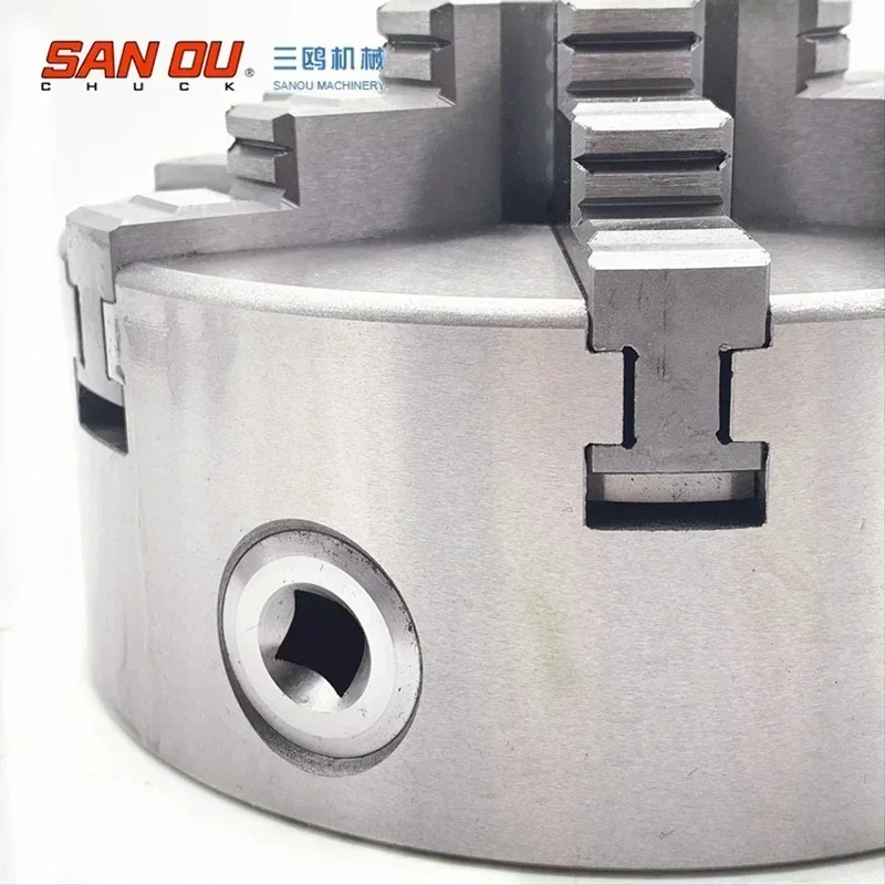 100-250mm 4-10 Inch 6 Jaw Lathe Chuck Self Centering SANOU Hardened Reversible Mounting Tool for Drilling Milling Woodworking