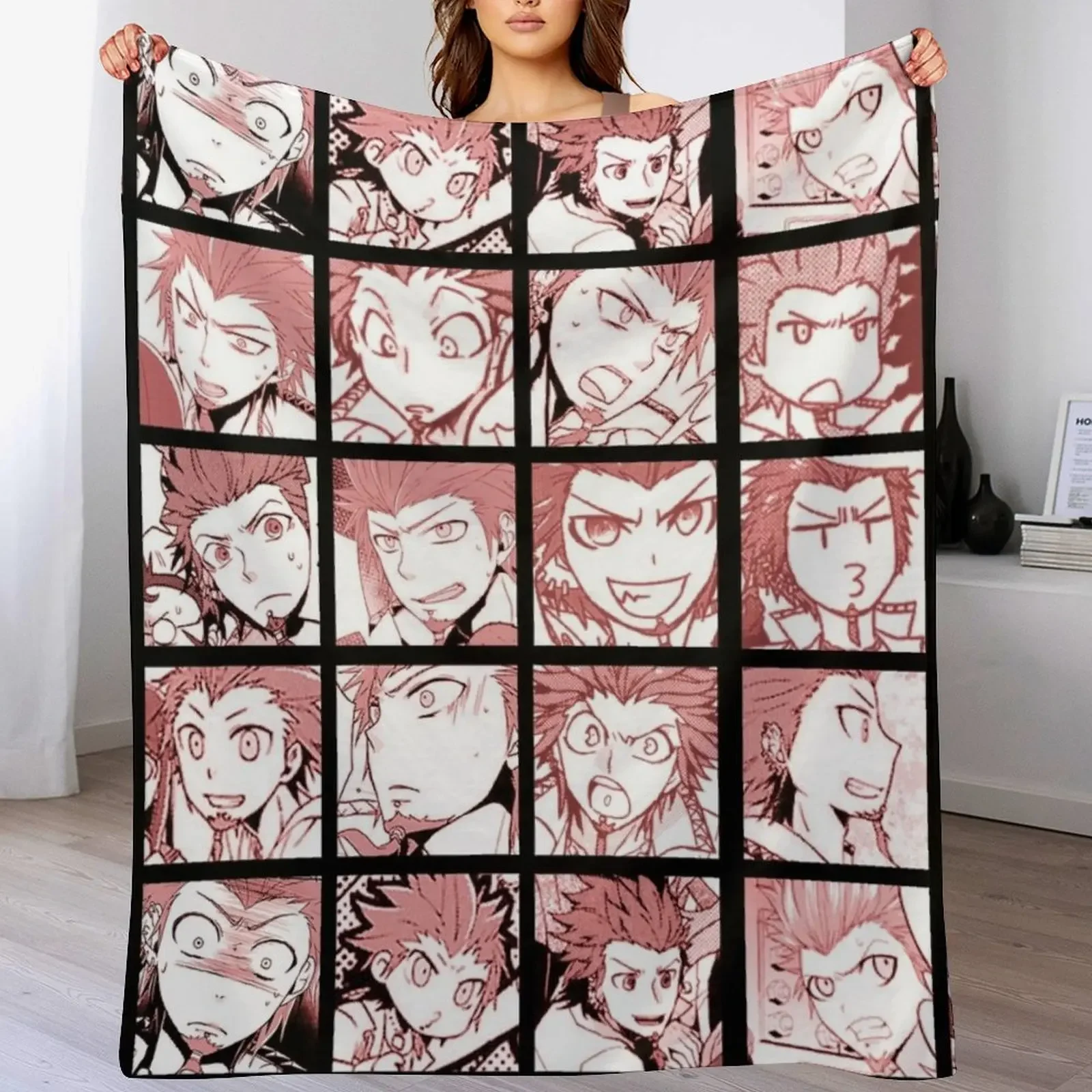 Leon Manga Collection (Colored) Throw Blanket Long Lasting Soft Plush Blanket for Daily Use
