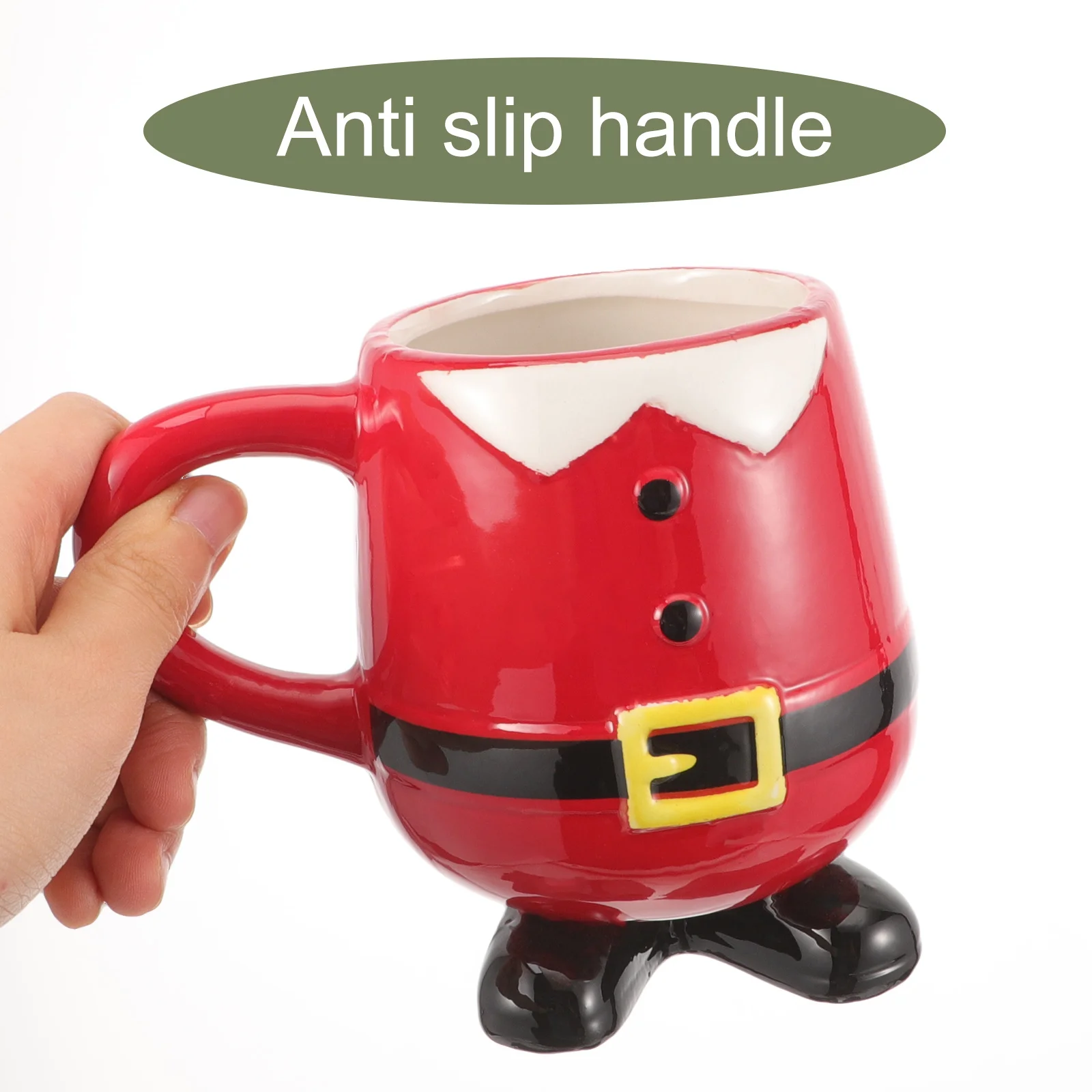 

Ceramic Christmas Coffee Mug Festive Design Microwave Safe Tea Cup for Holiday Party Lovely Drinkware Gift Idea