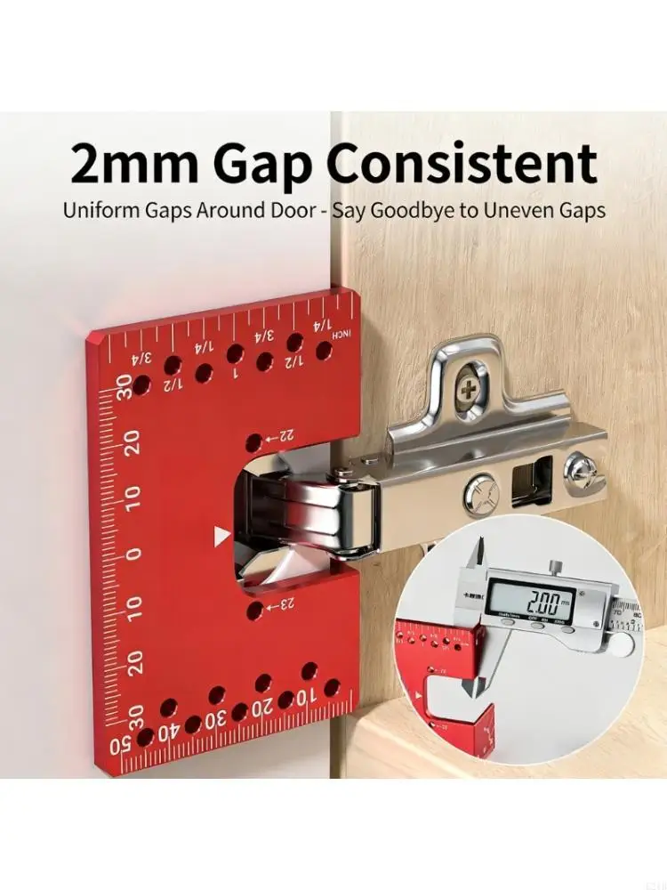 Professional Hinge Drilling Guide Gaps Alignment Tool For Woodworking Projects 