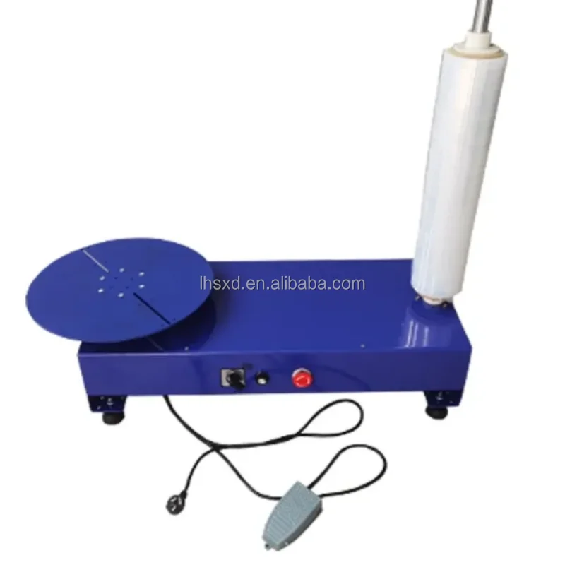 Máquina Manual para Envolver con Film Estirable, Máquina de Enrollado de PE con Protector de Membrana para Empaque