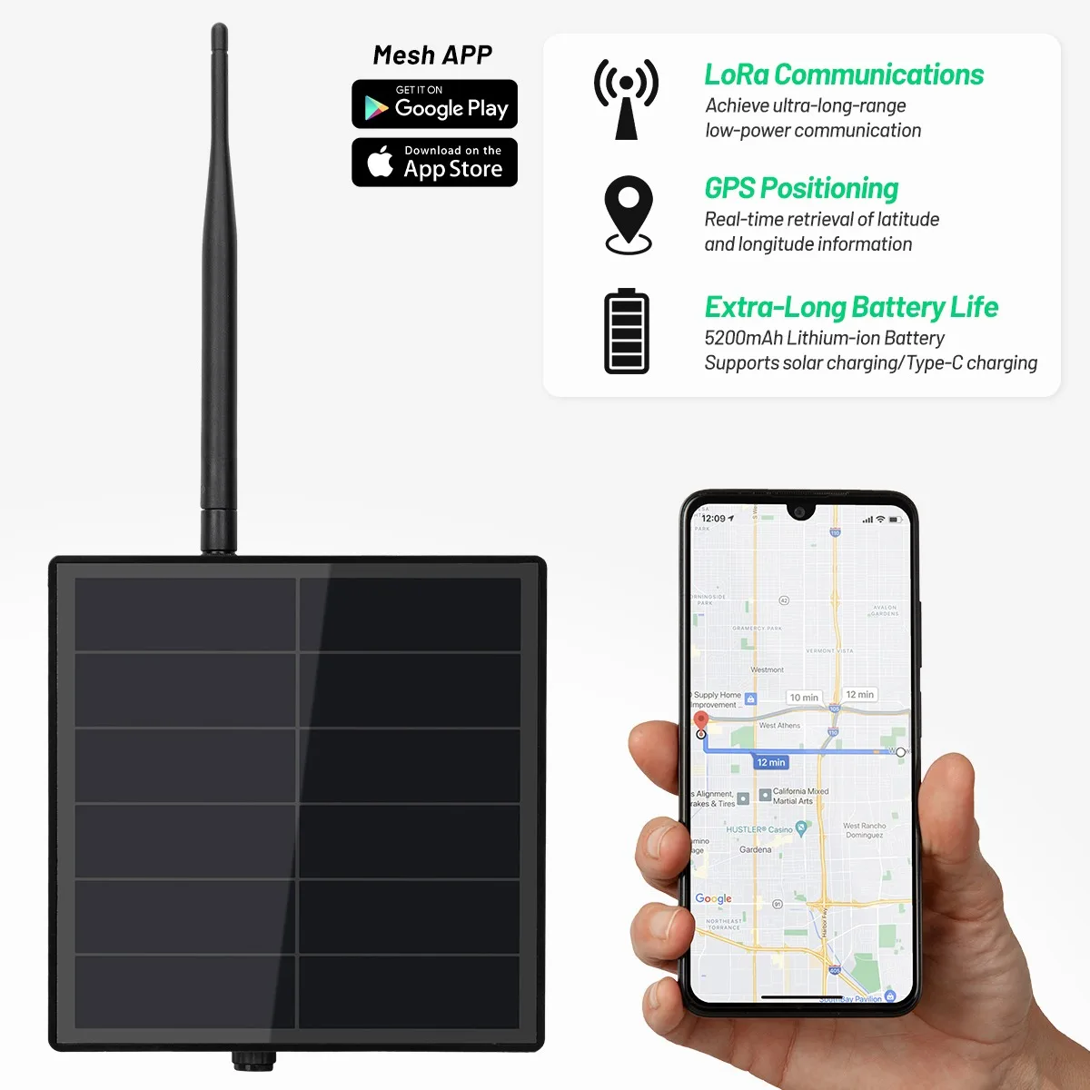 Outdoor Meshtastic Solar-Knoten mit GPS-Modul Heltec ESP32 LoRa V4 Meshcore Repeater 5W Solarpanel Mesh-Netzwerk WiFi LoRa BLE – Detail 5