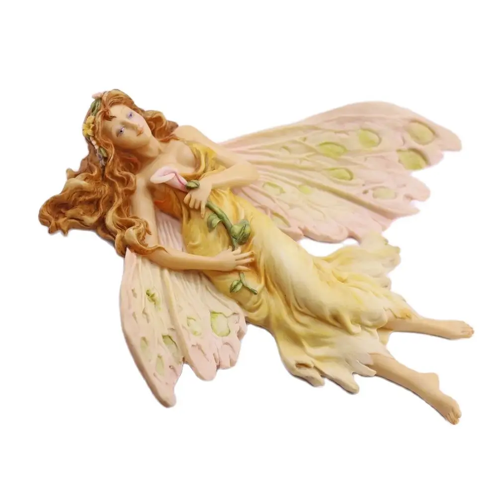 2024 New Butterfly Fairy Silicone Decorative Cake Chocolate Baking Mold Calla Lily Fairy Large DIY Wall Gypsum Resin Soap Wax