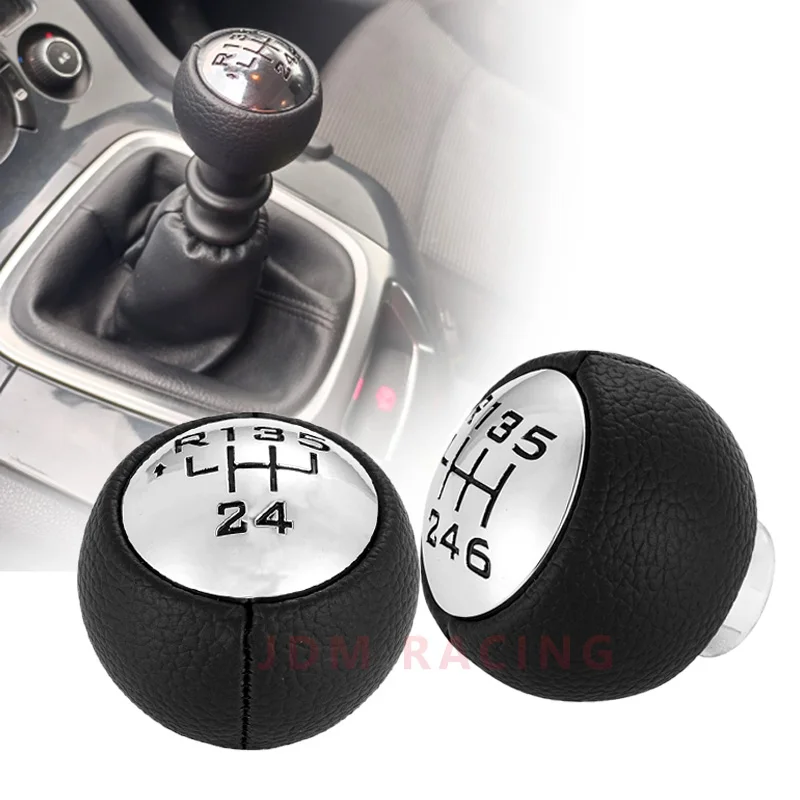 5/6 Speed Gear Stick Shift Knob Head Lever Adapter Manual Transmission Replacement for Peugeot 307 308 3008 407 807 Citroen C3/4