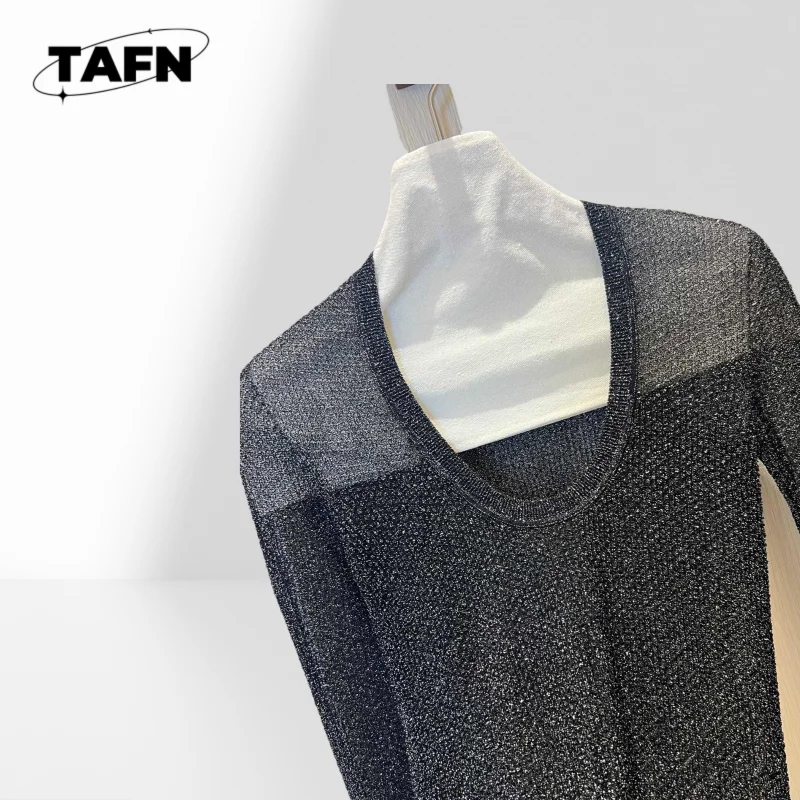 قميص نسائي غير متماثل موضة فضفاضة تناسب بلوزة نسائية أنيقة قميص شيفون دانتيل تفاصيل بلوزة قميص ClassicAH1633