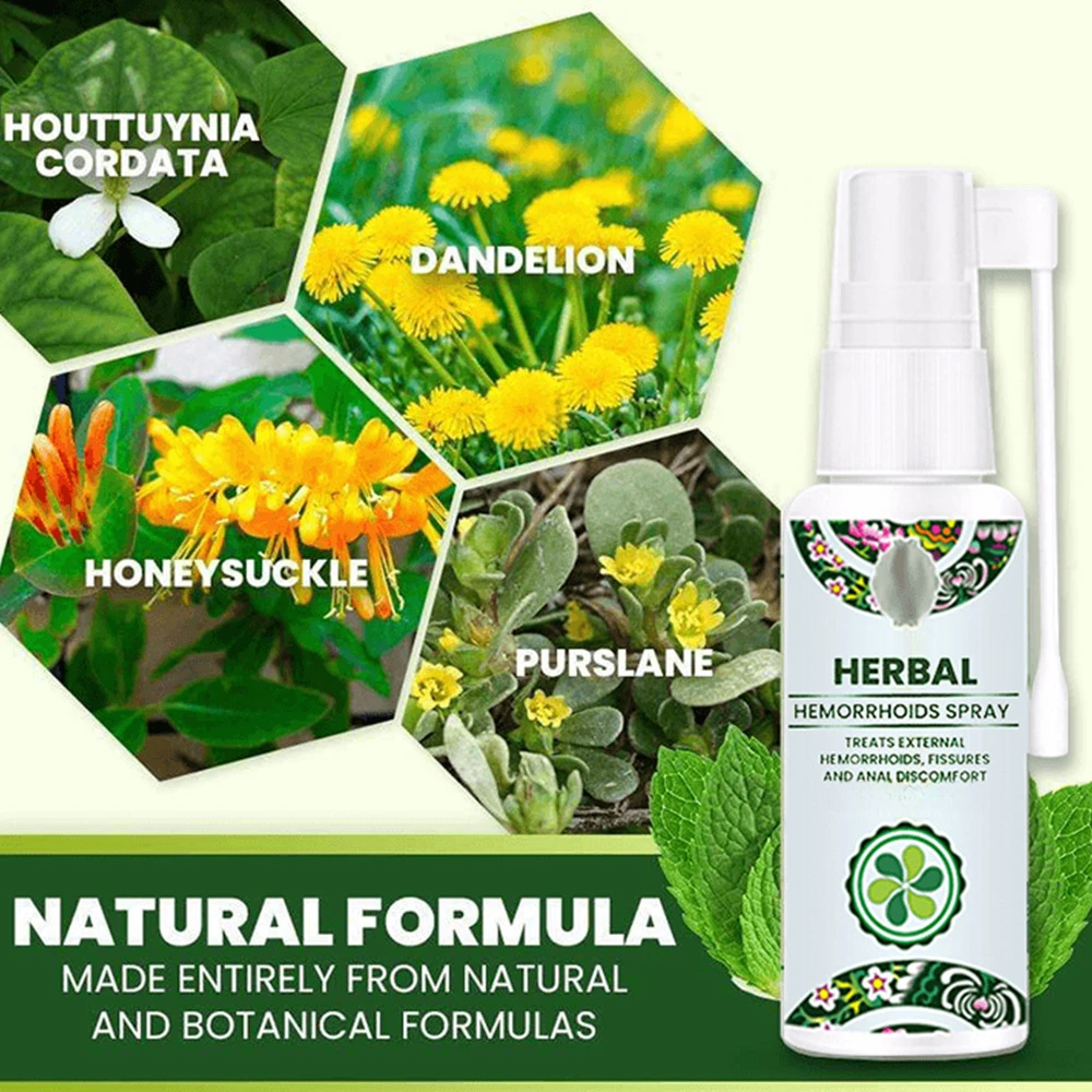 natural herbal spray mixed with Anshu spray relieve swelling hemorrhoid eliminate meat ball hemorrhoid spray 30ml